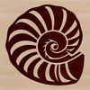 Beachy Seashell Graphic An SVG representation of a seashell, ideal for use in digital art projects and web design templates.