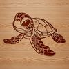 An isolated vector graphic representation of a wild sea creature, commonly found near beaches and coastlines.