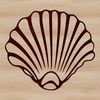 Seaside Decoration SVG A stylized illustration of a seashell, suitable for crafting projects.