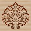 Beautiful Shell Design SVG A vector representation of a seashell, ideal for creating custom designs with cutting machines or laser cutters.