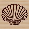 Seaside Treasure Design An intricate design of a seaside treasure, featuring a stylized seashell shape.