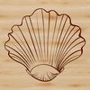 Beautiful Seaside Seashell Clip Art An intricate drawing of a seashell, ideal for use in cutting machines like Cricut or laser cutters.