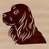 Cute Cocker Spaniel Clip Art A illustration of a Cocker Spaniel's head with detail, suitable for vector design and cutting machine projects.