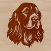 Beautiful Breed Dog Head Illustration in SVG Format A high-quality illustration of a Cocker Spaniel's head in vector format.
