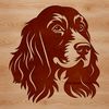 Free SVG Clip Art for Pet Lovers A digital illustration of a friendly Cocker Spaniel's head.