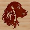 Friendly Dog Silhouette A portrait illustration of a friendly cocker spaniel's head, suitable for clip art or vector designs.