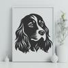 Cocker Spaniel Breed Portrait A cute and fluffy Cocker Spaniel breed with a distinctive head shape.