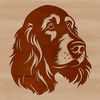 Profile View of a Lovable Cocker Spaniel An SVG vector image of a cocker spaniel breed dog in profile view.