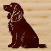 Friendly Sitting Dog SVG Image A illustration of a sitting Cocker Spaniel dog breed with a friendly expression.