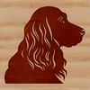 Free Vector Head of a Lovable Cocker Spaniel Dog A breed-standard illustration of a Cocker Spaniel's head with facial features and fur texture.