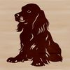 Cocker Spaniel Illustration in Various Formats A digital illustration of a Cocker Spaniel sitting on its haunches.