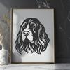 Beautiful Cocker Spaniel - DXF Format