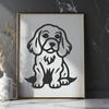 Free Sitting Cocker Spaniel Vector Image - DXF