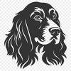 Cocker Spaniel Vector Drawing In SVG, PNG, PDF And DXF Formats