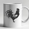Farm Rooster Illustration A detailed illustration of a farm animal, specifically a rooster in full body view.