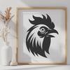 Artistic Rooster In DXF Free Commercial Use Download