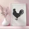 Creative Rooster In SVG & DXF