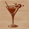 A colorful illustration of a cocktail in a glass, designed as an SVG vector art.