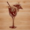 Cocktail Glass SVG Design A digital illustration of a cocktail served in a glass.