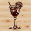 Cocktail Design SVG Graphic A graphic representation of a cocktail in a glass, featuring layered colors and a stylized design.