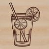 Free SVG Drink Art Design A high-quality SVG illustration of a cocktail served in a glass with ice.