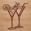 A colorful cocktail in a glass, ideal for printing on various materials.