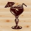 A cocktail illustration in vector format, suitable for digital design and commercial or personal use.