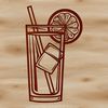 Elegant Cocktail Illustration A transparent illustration of a classic cocktail in a glass.
