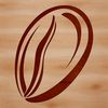 An SVG icon representation of a single coffee bean with detailed texture and design elements.