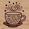 Free Clip Art Cup A simple, vector graphic design of a cup, ideal for crafting and DIY projects.