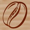 A simple illustration of a coffee bean in various formats, including vector art and clip art.