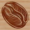 Coffee Bean Vector Graphic for Design Illustrated coffee bean graphic in vector format for various design and crafting applications.