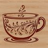 Beautiful Free SVG Coffee Design A detailed illustration of a coffee cup in vector format.