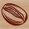 Stylized Coffee Bean Clip Art Design SVG clip art design featuring a stylized coffee bean for use in graphic designs.