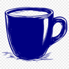 Digital Coffee Cup Illustration A simple digital illustration of a standard-sized coffee cup with a handle.