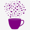 Artistic Coffee Cup - Laser Cutter PNG Free Download