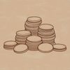 Vector Coins for Crafting A digital illustration of various coins in multiple formats.