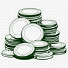 Beautiful Vector Coins Illustration Set of metal currency coins in various denominations as a vector graphic illustration.