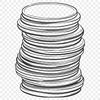 Colorful Coin Collection for Vector Projects A collection of colorful coins in various denominations and designs, suitable for vector art projects.