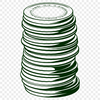 Detailed Coin Designs SVG Illustrated set of vector coins with detailed designs in various styles.