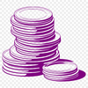 Coin Collection Graphics A collection of coins in various denominations and designs, suitable for design projects and craft cutting.