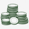 Golden Coin Design SVG design featuring multiple gold coins with intricate details