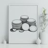 Illustrated Coin Collection A set of coins in various denominations, illustrated as vector graphics.