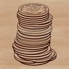 Colorful Coin Icons SVG icon set featuring a stack of colorful coins with various denominations.