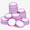 Metallic Coins Illustration A collection of metallic coins in various denominations.