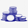 Coin Collection Vector Graphic Illustration Coin collection vector graphic for crafting and design projects