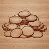 Free Vector Coins Design SVG File A digital illustration of a stack of coins in various denominations.