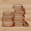 Metallic Coin Collection for Vector Design A collection of metallic coins with intricate details and textures, suitable for vector art and design.