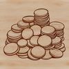 Coin Variety Vector Artwork Illustration of a collection of coins in various denominations.