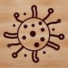 Bacterial Illustration for Design Projects A detailed illustration of a single bacterium, suitable for graphic design projects.